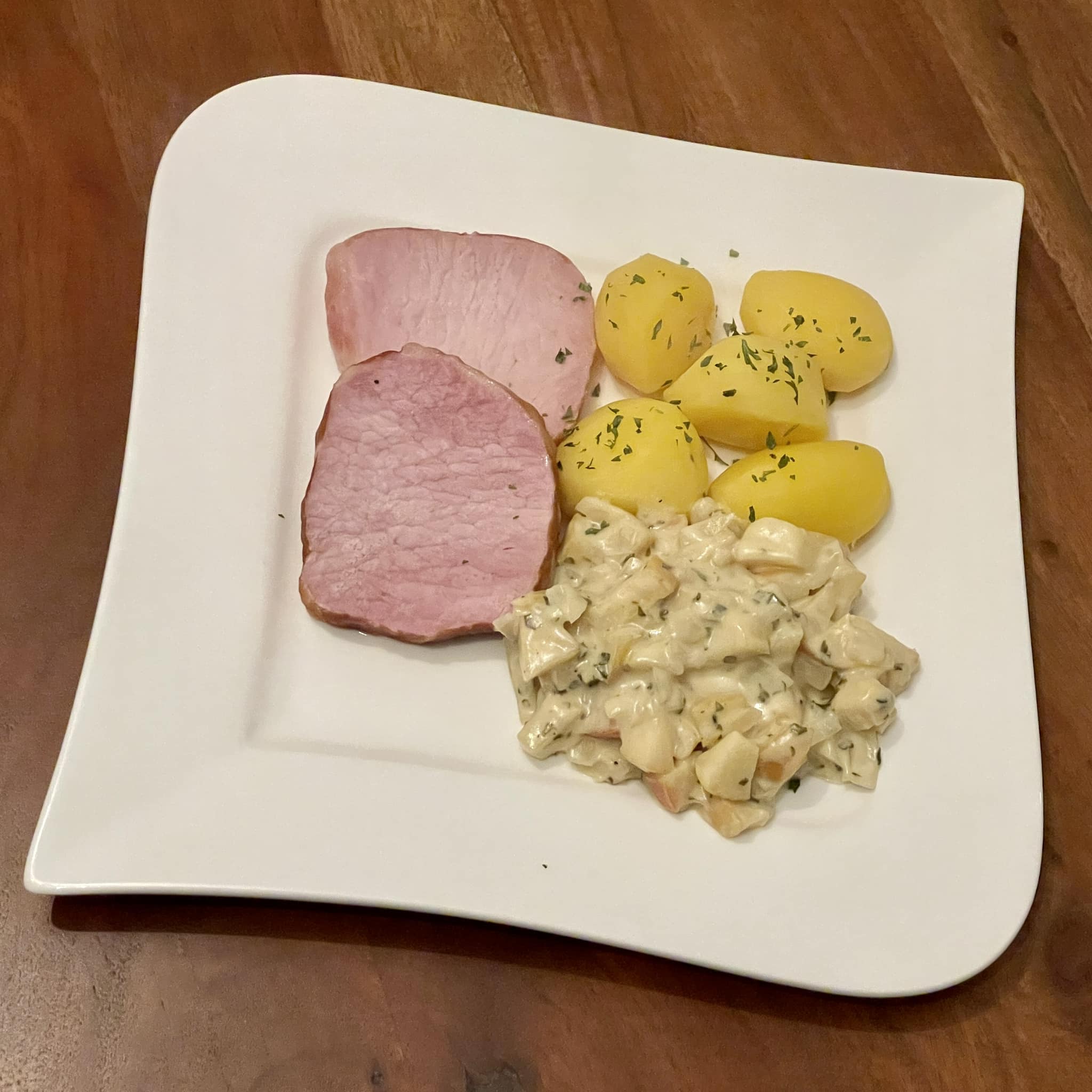 Kassler mit Apfelsauce