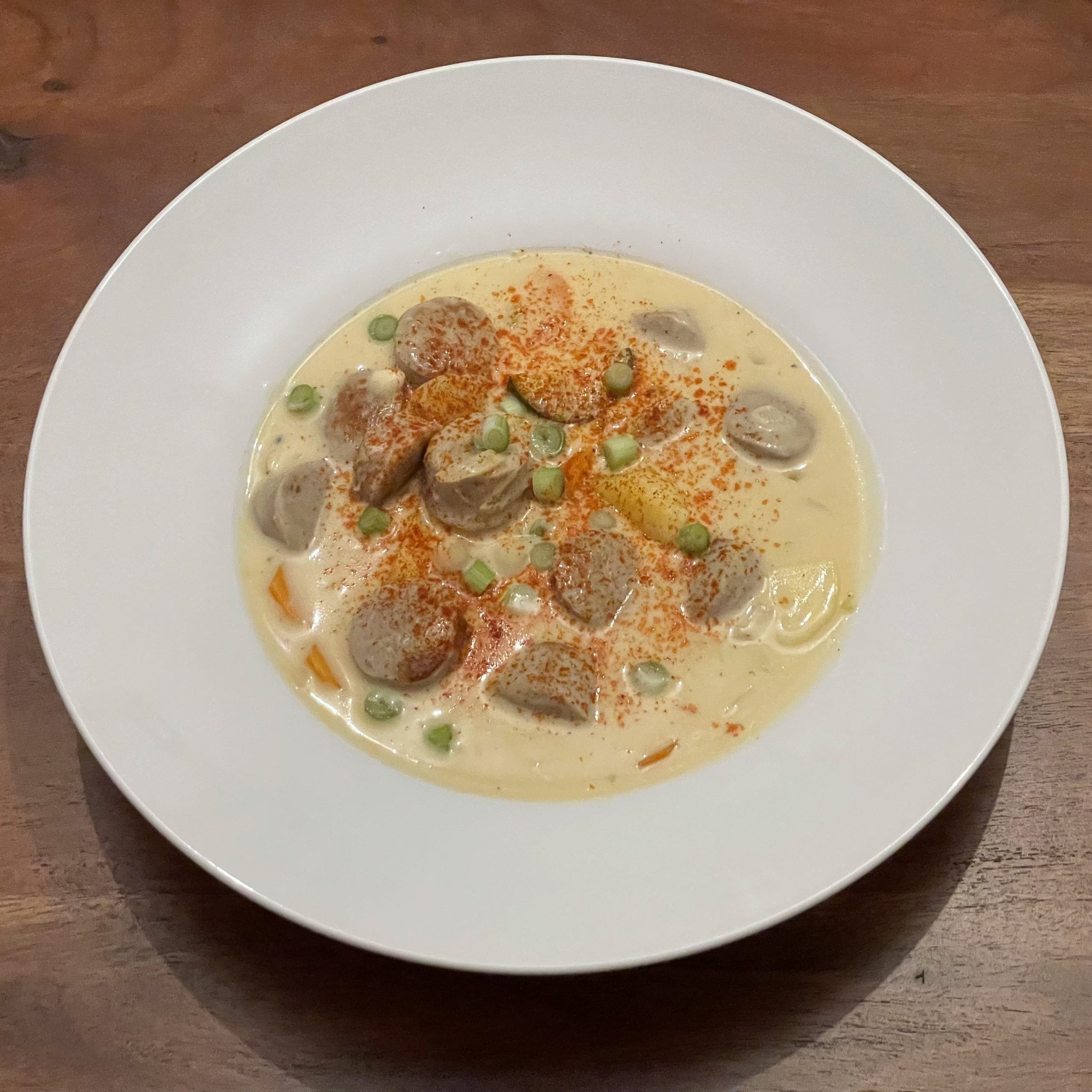 Bratwurst-Senf-Eintopf