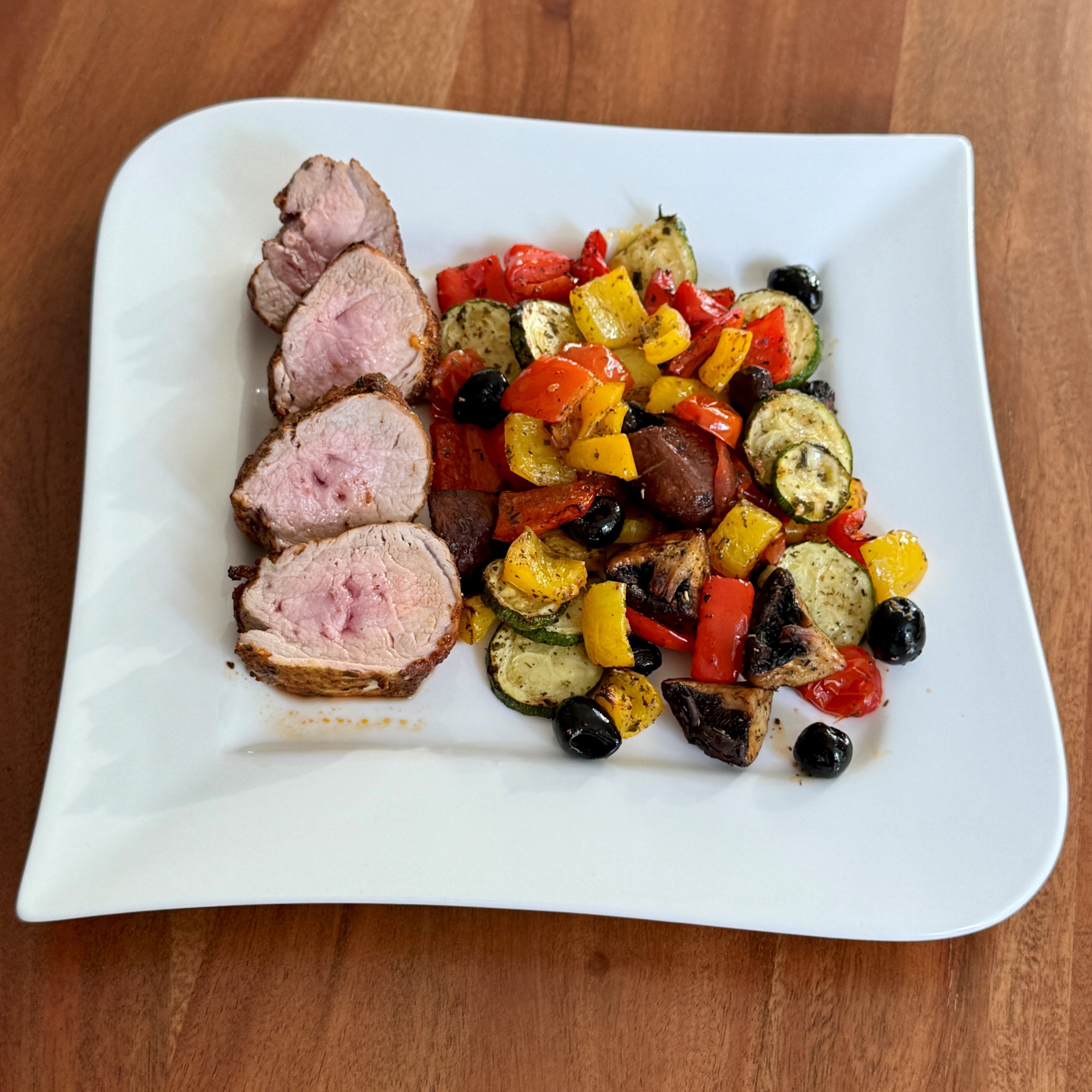 Schweinefilet mit sommerlichem Gemüse